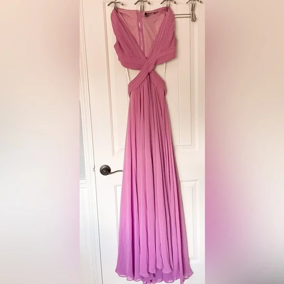 NWOT Vivid Imagination Lilac Cutout Maxi Dress